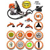 Eisenn German 11 Parça Full Set Ms 9300 Sırt Tipi Ot Çim Çalı Biçme Tırpan Makinası Isınmaz Motor