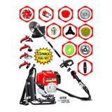 EISENN German 11 Parça Set Sırt Tipi Benzinli Motorlu Tırpan Ot Çalı Çim Biçme Makinesi Halı Yıkama