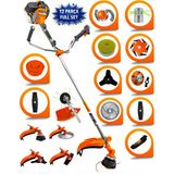 Eısenn German 12 In 1 Xm Euro Torq Metal Şanzuman Yan Tipi Ot Çim Çalı Çayır Biçme Tırpanı