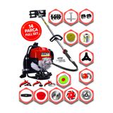 EISEnn German 14 Parça Full Set Sparta 950 Scotte Sırt Tipi Çim Ot Çalı Tırpanı Çapa Aparatı-Roket Başlık-Örümcek Başlık-Misina