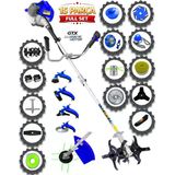 Eısenn German 15 In 1 Full Set Hediyeli G-Tec Pro Yan Tipi Ot Çim Çalı Biçme Tırpanı Toprak Eşeleme Akrobat Çapa