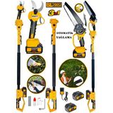 Eisenn German 3 Lü Set Yellow Akülü Budama Makası + Zincirli Yağlamalı Dal Kesme + Teleskop Uzatma Hediyeli