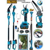 Eisenn German Blue 3 Lü Budama Set Brussles Motor Yağ Pompalı Zincirli Dal Kesme + Budama Makası + Teleskop