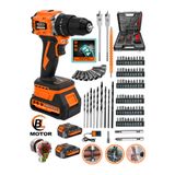 Eisenn German Ex-21 Darbeli 013 Bl Kömürsüz Motor 2 Akülü Vidalama Matkap + 84 Parça Aksesuar Set