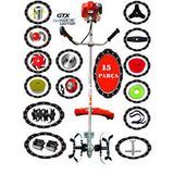 Eisenn German Grünpro-15 F400 Yan Tip Tırpan + Akrobat Çapalama + Toprak Eşeleme 15 Parça Tam Set