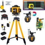Eisenn Germany Artı Lazer 16 Köşe Yeşil Çizgili Terazi Distomat Kumandalı Mıknatıslı 360 Derece 2 Akülü + 1.5 mt Tripod Ayak 45 mt Menzil
