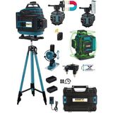 Eisenn Germany Otomatik Hizalamalı 360 Derece Yeşil Lazer Çizgi Terazi 12 Köşe 2 Akülü Tripod Ayak Hediyeli