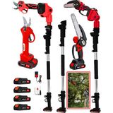 Eisenn Germany Red 2400 Wf Kömürsüz Motor 4 Adet Super Akülü Bağ Makası+Dal Budama+2.7 mt Teleskop Hediye