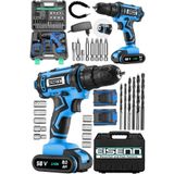 Eisenn Germany Technology Dream Blue 58 V 8 Ah Celik Motor Samsung Cift Akulu Vidalama Matkap Set