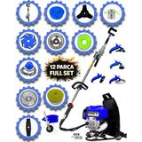 Eisenn Pro Master 12 Parça Turbo Benzinli Sırt Tırpan Ot Çim Çalı Biçme Makinası+Zeytin Silkeleme Aparatlı