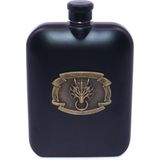 Ejder - Dragon Desenli Paslanmaz Çelik Cep Matarası 7 Oz (200Ml)