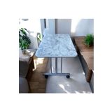 Ejder metal Ejdermetal Beyaz Mermer Desenli Tekerlekli Orta Sehpa Metal Ayaklı 60x100 161626830