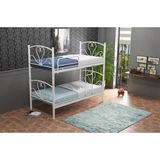Ejder Metal Ranza 90X190 Genç Çocuk Yatak Odası Metal Ranza ve Karyola (Yataksız) - 190 x 190 cm - Beyaz