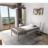 Ejder Metal Tek Kişilik Ferforje Metal Karyola - Beyaz - 120 x 200 cm