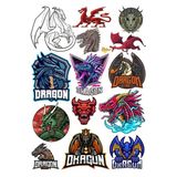 Ejderha Sticker Set 6 12 Parça Telefon, Tablet, Defter, Laptop Sticker