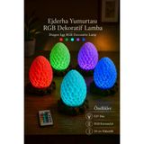 Ejderha Yumurtası Dekoratif Masa Lambası RGB E27 Duy 20 cm DRACORA 11674419