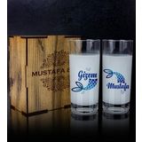 Ejoya 107147 Kişiye Özel Kutusunda 2'li Rakı Bardağı Hediye Seti