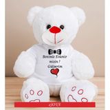 Ejoya 81866 50 cm Kişiye Özel Mesajlı Sevimli Peluş Ayıcık