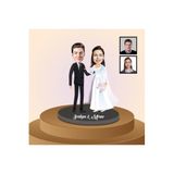Ejoya 91312 Kişiye Özel Karikatürlü Gelin ve Damat Ahşap Biblo