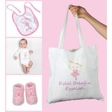 Ejoya Bebeklere Özel Çantasında Kişiye Özel Zıbın Önük ve Patik Bebek Hediye Seti 109772