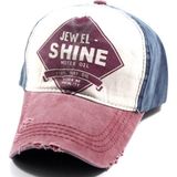 Ejoya Jewel Shine Beyzbol Şapka Eskitme - Bordo - Standart