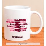 Ejoya Kişiye Özel Anne Temalı Kupa Bardak 79918 - Pembe