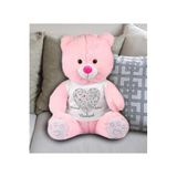 EJOYA Kişiye Özel Biricik Aşkım Temalı Pembe Peluş Ayıcık 50 Cm, 81942