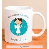 Ejoya Kişiye Özel Eli Hafif Hemşire Kupa Bardak 79920 - Mavi