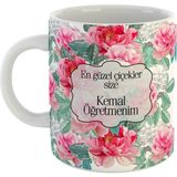 Ejoya Kişiye Özel En Güzel Çiçekler Size Temalı Kupa Bardak 80629 - Pembe