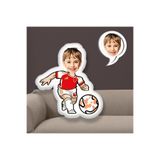 EJOYA Kişiye Özel Fotoğraflı Futbolcu Yastık 30 cm, 115503_30