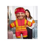 EJOYA Kişiye Özel Fotoğraflı İtfaiye Eri Peluş Oyuncak 100x80 Cm, 114817