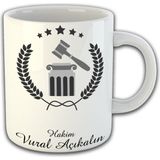 Ejoya Kişiye Özel Hakim Temalı Kupa Bardak 81445 - Siyah