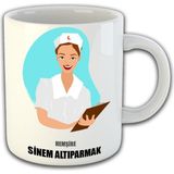 Ejoya Kişiye Özel Hemşire Temalı Kupa Bardak 81465 - Mavi