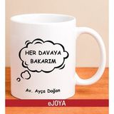 Ejoya Kişiye Özel Her Davaya Bakan Avukat Kupa Bardak 79964 - Siyah