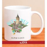Ejoya Kişiye Özel Istanbul Temalı Kupa Bardak 80120 - Yeşil