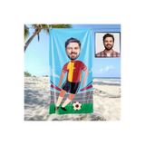 EJOYA Kişiye Özel Karikatür Fotoğraflı Taraftar Plaj Ve Spor Havlusu 115066