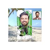 EJOYA Kişiye Özel Karikatür Fotoğraflı Yeşil Kahraman Plaj Ve Spor Havlusu, 115029