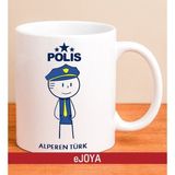 Ejoya Kişiye Özel Karikatür Polis Kupa Bardak 79986 - Lacivert