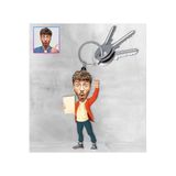 EJOYA Kişiye Özel Karikatür Tasarım Anahtarlık, Standart, TYC03ELPZN170281465007034, Çok Renkli, üniseks-yetişkin