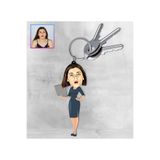 EJOYA Kişiye Özel Karikatür Tasarım Anahtarlık, Standart, TYCF50K89N170176381184749, Çok Renkli, üniseks-yetişkin