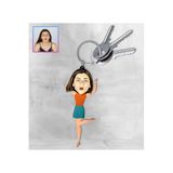 EJOYA Kişiye Özel Karikatür Tasarım Anahtarlık, Standart, TYCV1K5A8N170281347016277, Çok Renkli, üniseks-yetişkin