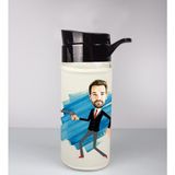 Ejoya Kişiye Özel Karikatür Tasarım Özel Koruma Kılıflı Cam Matara 96115
