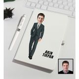 Ejoya Kişiye Özel Karikatür Tasarım Patron Defter Kalem Seti 91335