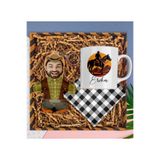 EJOYA Kişiye Özel Kupa & Bardak Altlığı & Fotoğraflı Peluş Anahtarlık Hediye Kutusu, 112843