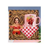 EJOYA Kişiye Özel Kupa & Bardak Altlığı & Fotoğraflı Peluş Anahtarlık Hediye Kutusu 112850