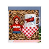 EJOYA Kişiye Özel Kupa & Bardak Altlığı & Fotoğraflı Peluş Anahtarlık Hediye Kutusu 112862