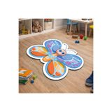 EJOYA Kişiye Özel Mavi Kelebek Puzzle Keçe Halı, 116274
