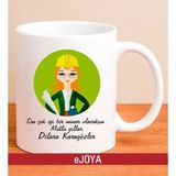 Ejoya Kişiye Özel Mesajlı Kadın Mühendis Kupa Bardak 79945 - Yeşil