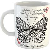 Ejoya Kişiye Özel Minnettarız Öğretmenim Temalı Kupa Bardak 80652 - Siyah