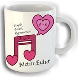 Ejoya Kişiye Özel Müzik Öğretmenleri Için Kupa Bardak 80789 - Pembe